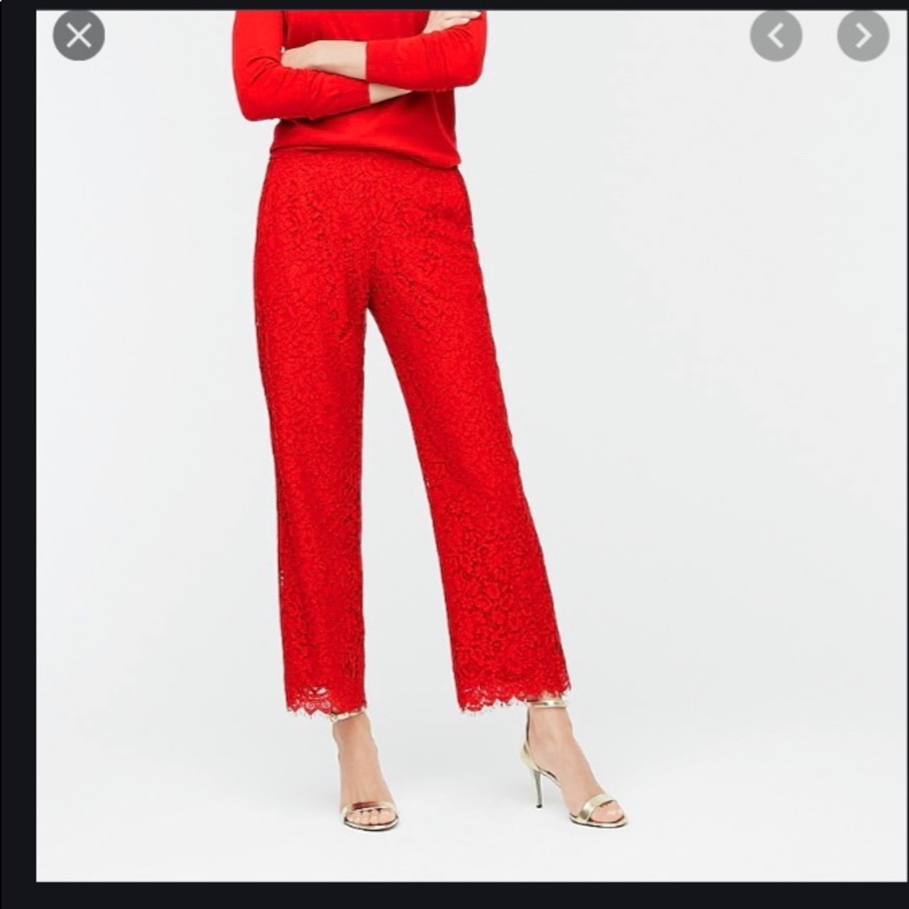 J.Crew Pull-On Wide-Leg Lace Pant